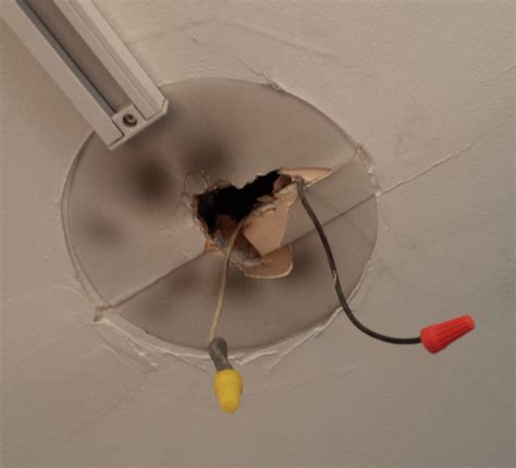 installing ceiling junction box|replacing a ceiling electrical box.